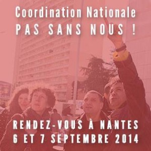 Affiche appelant à l'assemblée générale de création de la Coordination nationale - Pas sans nous.