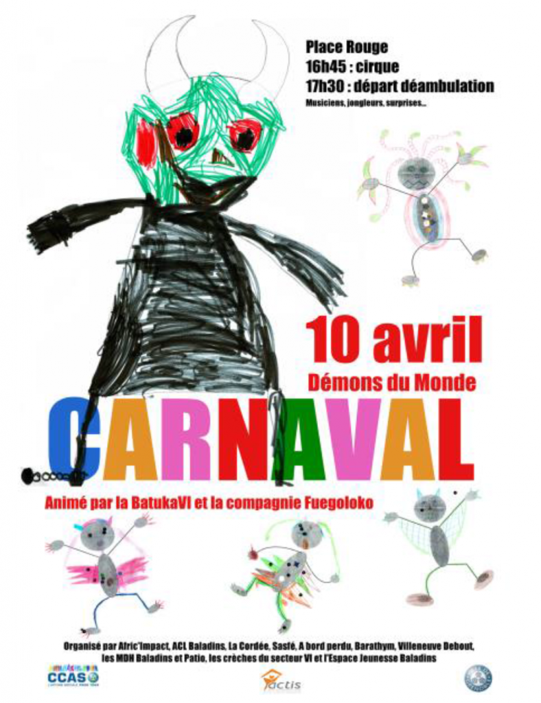 Affiche de l'édition 2015 du carnaval de Villeneuve.