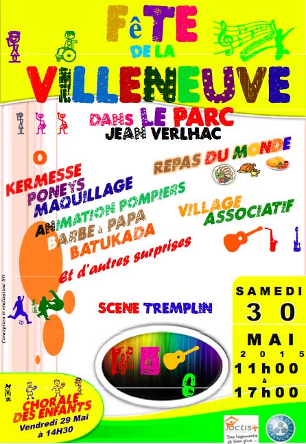 Affiche de la fête de quartier de Villeneuve