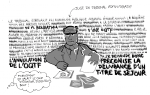 Le juge du tribunal administratif. (dessin : Armand Foutelet)