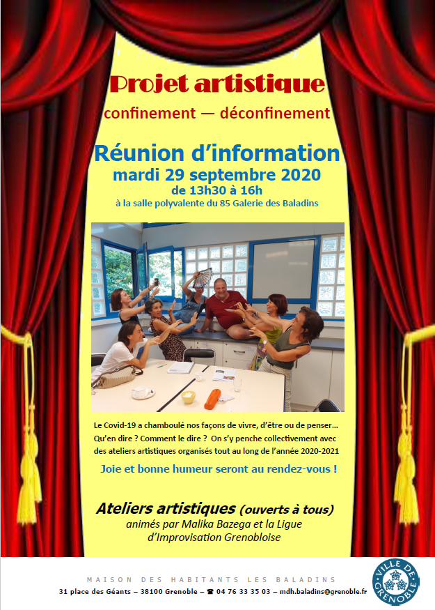 Réunion d'information de création d'un spectacle avec Malika Bazega @ Salle polyvalente des Baladins
