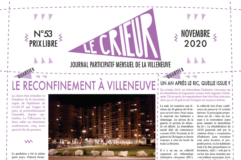 Lisez Le Crieur n° 53, novembre 2020